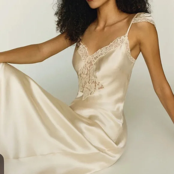 serafina silk dress reformation NEW NWT Reformation Serafina Silk Dress